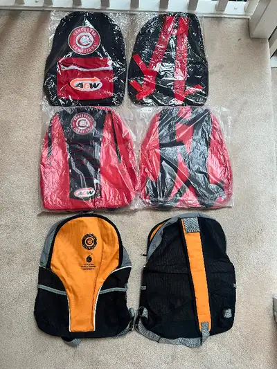 C’s baseball items, New backpacks $20 each New Hats $10 each, View more