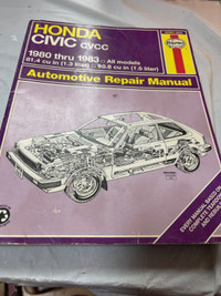 HAYNES 1980 - 1983 HONDA CIVIC CVCC REPAIR MANUAL #M1576