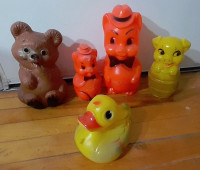 Vintage Blow Mold Piggy Bank Lot