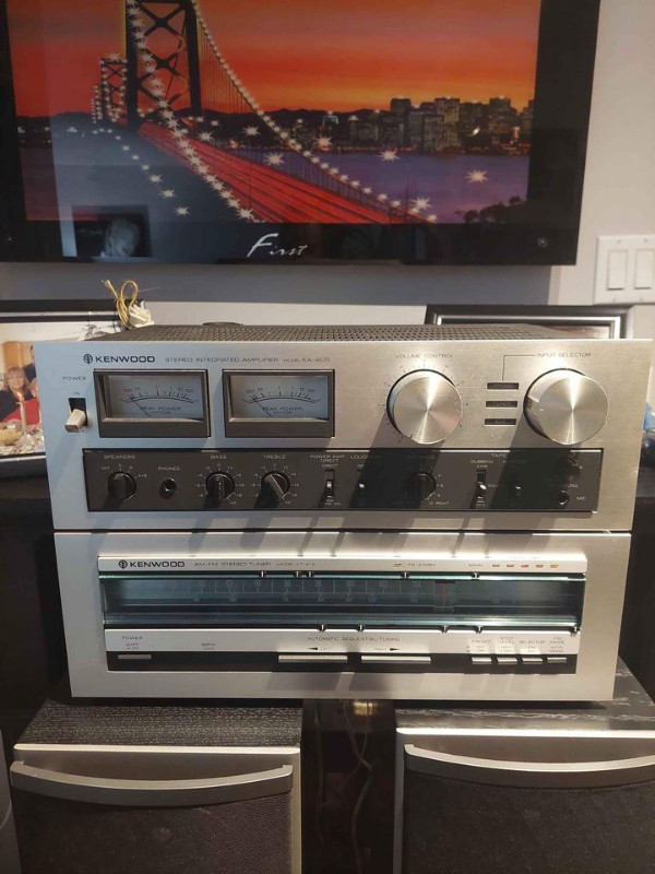 ampli kenwood ka 405 + tuner kenwood kt 413--55 watts par canal ...