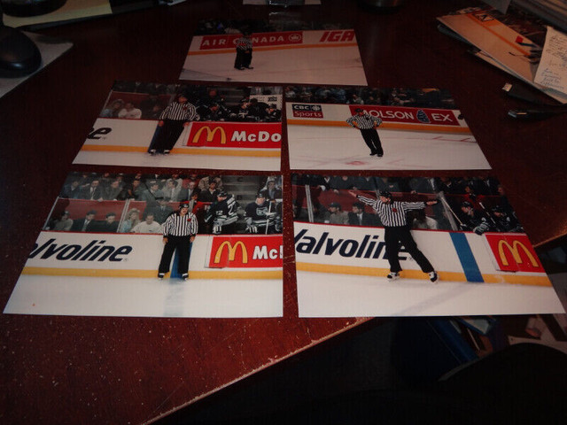 Colour photos of nhl hockey referee & linesmen lot of  7 nhl mon dans Art et objets de collection  à Victoriaville - Image 2