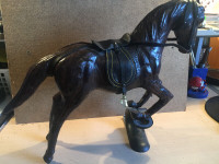 Vintage Leather Wrapped Horse Equestrian Art Decor 10" & 14"