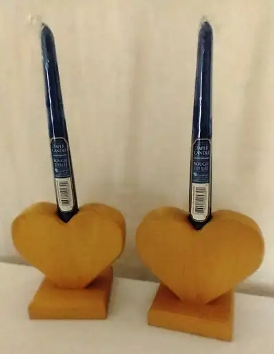 Wooden candle holders, View more