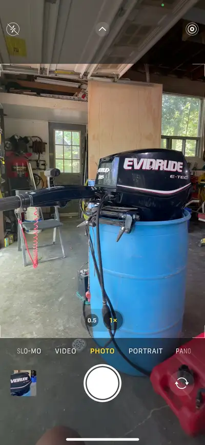 2010 evinrude e tec. Works as it should , 2 nd owner , electric start , oil injection.