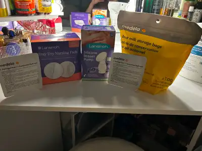 New and Unused- Lansinoh & Medela Breastfeeding Pumping Bundle, View more