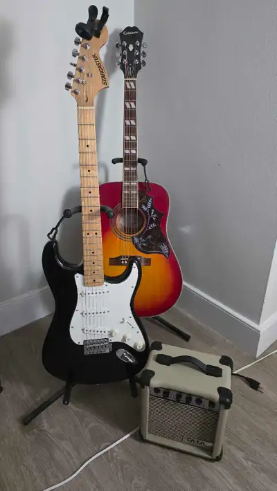 Fender Starcaster Electric Guitar and Amplifier, View more