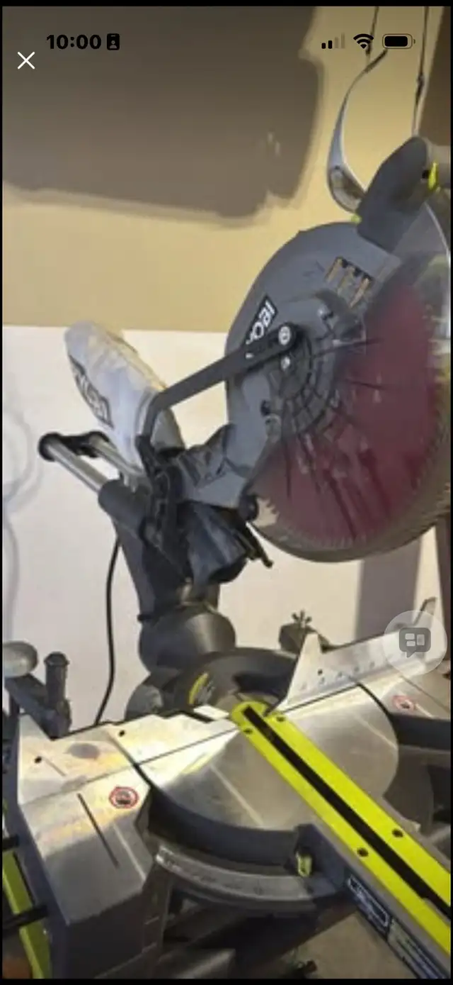 Ryobi 10” Sliding Compound Mitre Saw + Stand + Diablo Blade - S in Power Tools in Hamilton - Image 3