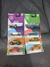 NEW Lot of 6 matchbox Volkswagen Diecast Cars Set