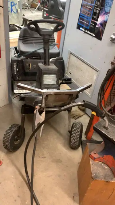 12 hp Briggs engine motor (runs well) 10 inch front lift Custom bumper Custom fabbed exhaust Working...
