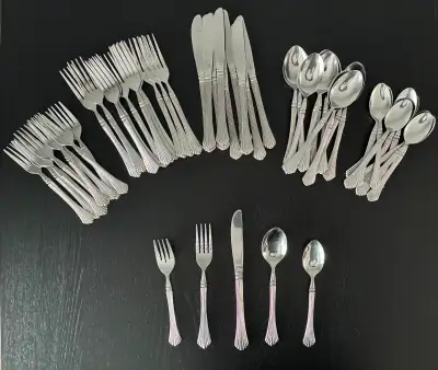 STAINLESS STEEL DINING FLATWARE (52), View more