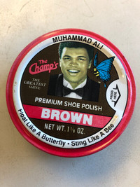 Muhammad Ali Vintage Shoe Polish Full Tin