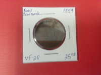 1854 New Brunswick Half penny currency