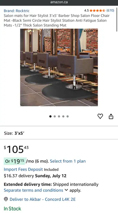 Salon mat for Hair Stylist, View more