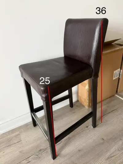 2 Wooden leather Bar Stools, View more