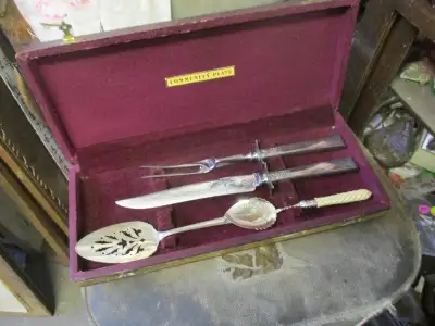 1960s COMMUNITY SILVERPLATE CARVING KNIFE SET $20. COTTAGE DECOR, View more