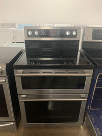 Maytag 30” Glass top double oven stainless steel 