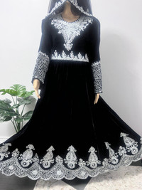 Black Afghan dress