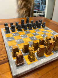 Marble Chess Set, Unique Colours