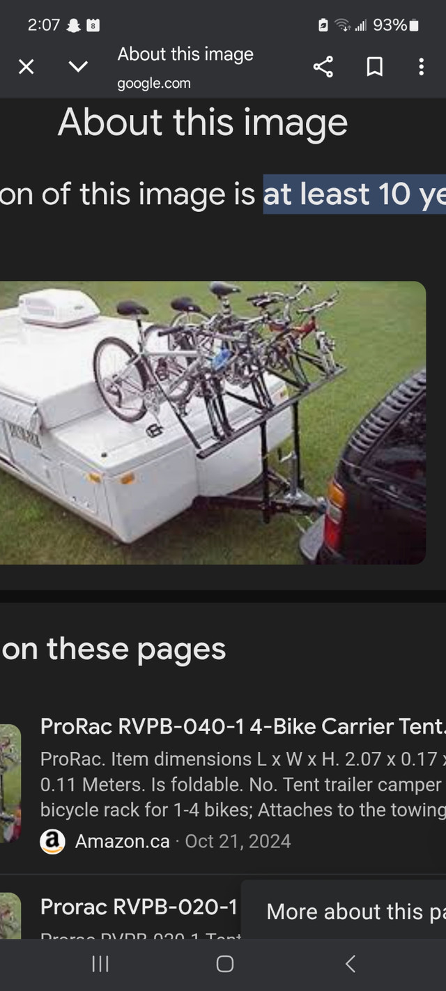 Bike Rack for Camper in RV & Camper Parts & Accessories in Yarmouth - Image 2