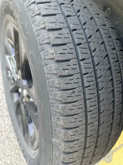 Set of 4 used tires . Good shape , no cracking . 6mm tread depth . Came off Jeep wrangler . Tires on...