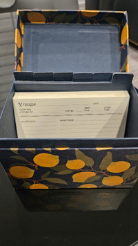 Cute Brand New Lemon Kitchen Recipe Box