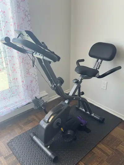 Foldable Stationary Exercise Bike – Free floor protection, View more