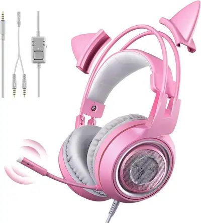 NEW Stereo Gaming Headset (G951S) with Microphone - Pink, View more