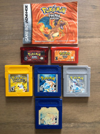 Pokémon First, Second, Third Generation Nintendo Gameboy