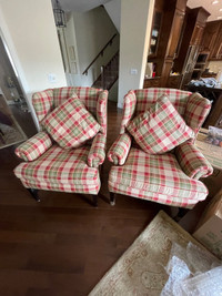  Matching pair of upholstered Armchairs
