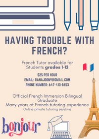 French Private Tutoring Sessions