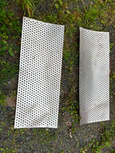 I have two pieces of perforated stainless steel metal measuring 16" x 40" x 1/8" with 9/32" perforat...