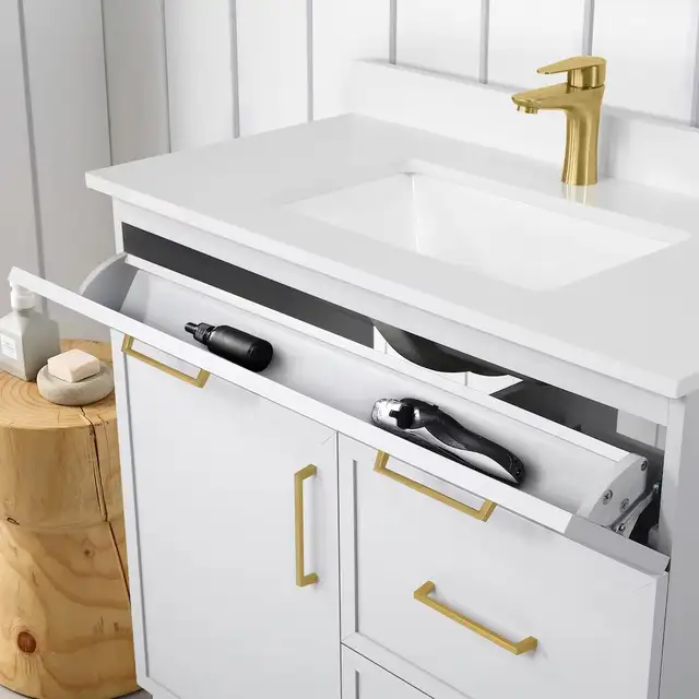 36” Bathroom Vanity Grey with Engineered Marble Top – BOXED NEW in Cabinets & Countertops in Oakville / Halton Region - Image 6