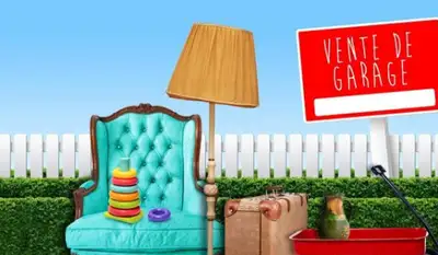 Une vente de garage aura lieu au 25 rue Georges-Vanier à Gatineau le samedi 9 mai de 8h à 14h. Au me...