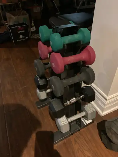 Dumbbell Set with Rack, View more