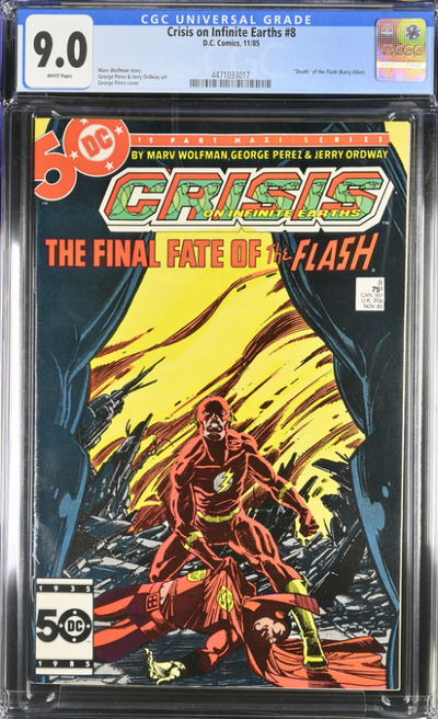 CGC Graded Comics - Crisis on Infinite Earths DC NM # 2 3 8 & 9, View more