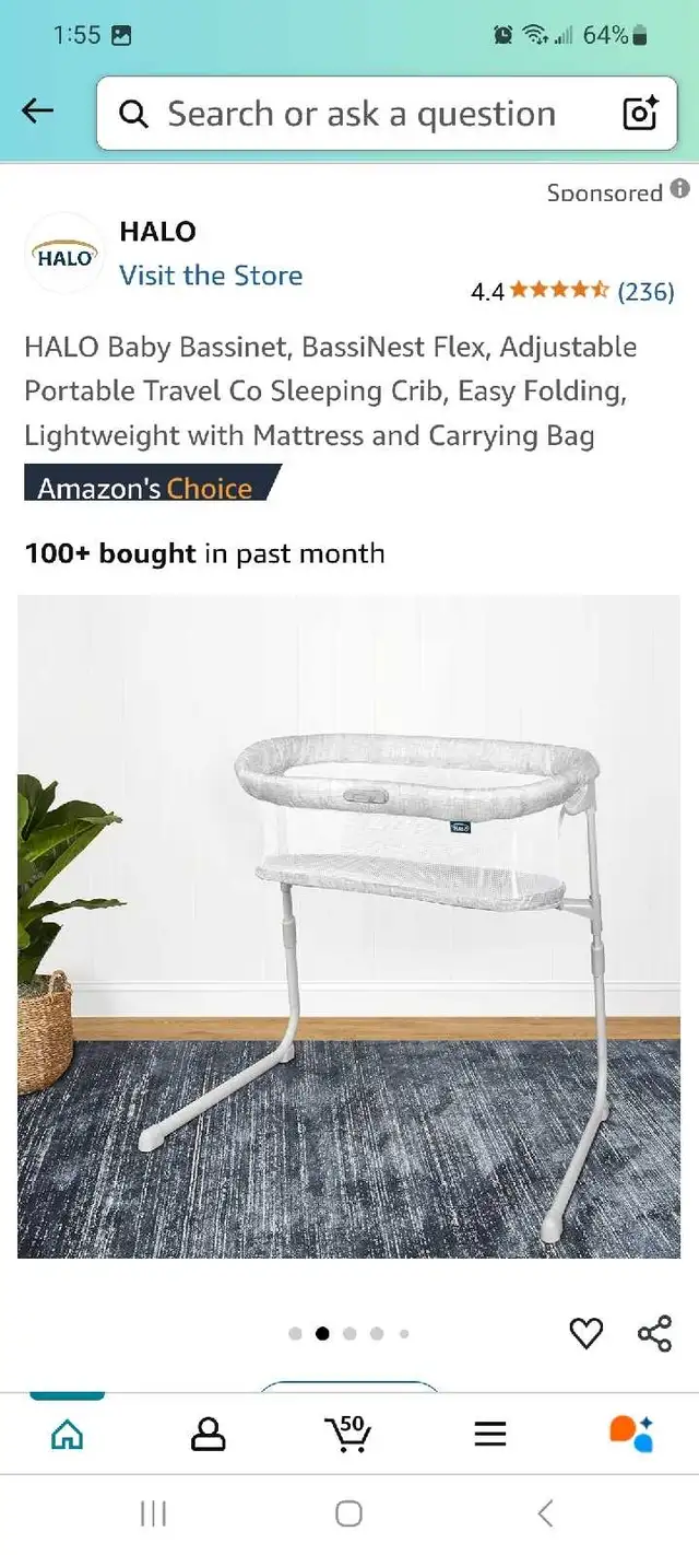 HALO BassiNest Flex sleeping crib brand new in Cribs in London - Image 3