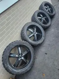 22" BOSS WHEELS WITH 35x12.50R22 TIRES 5X139 5x5.5