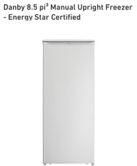 Danby 8.5 pi' Manual Upright Freezer- Energy Star Certified