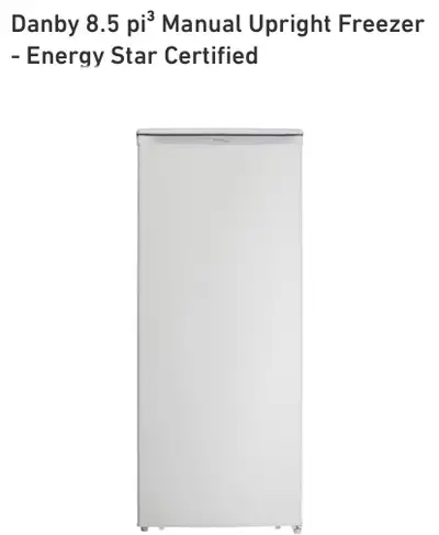 Danby 8.5 pi' Manual Upright Freezer- Energy Star Certified, View more