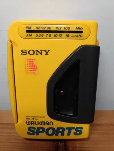 Sony Walkman radio cassette player. Working order, Case in VG condition.Missing battery cover. $30....