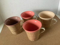 "Raffiaware cups" set of four ( 4)