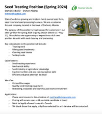 Seed Treating Position - Seasonal / Part Time