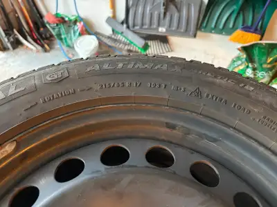 Good condition winter tires with mobile stand. Was on a Volkswagen Tiguan 2019. What's Included: Fou...
