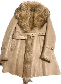 Authentic Luxurious A&A Vesa Sheepskin Fur Coat 