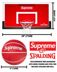 Supreme Spalding Mini Basketball Hoop Backboard NEW