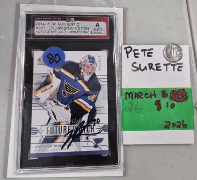 $80 BINNINGTON,  Jordan AUTOGRAPHED FUTURE WATCH /999, View more