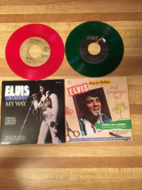 COLLECTABLE RECORDS-45 RPM-ELVIS PRESLEY-COLOURED VINYL