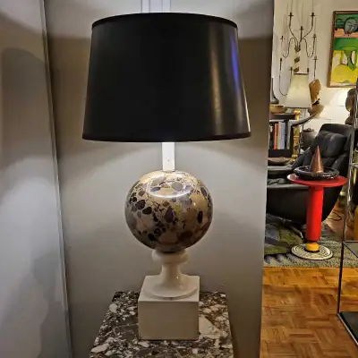 Vintage terrazzo marble lamp, View more