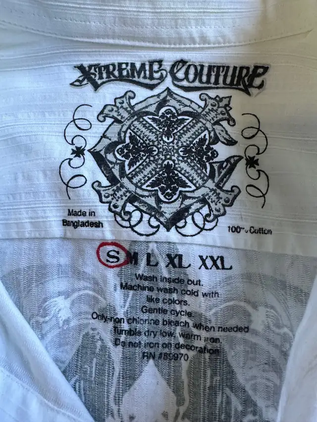 “ XTREME COUTURE “ WHITE COLAR SHIRT( never been worn ) in Men's in Regina - Image 6