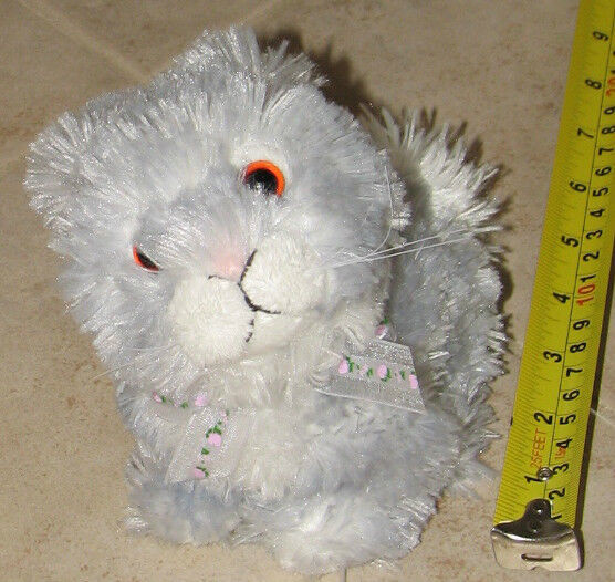 Blue / Grey / White Bunny Rabbit Bow Plush Stuffed Animal Toy in Toys in London